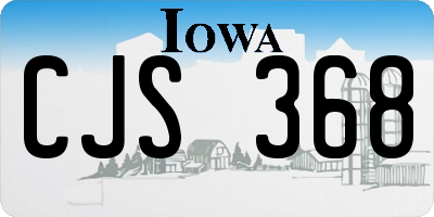 IA license plate CJS368