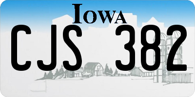 IA license plate CJS382