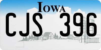 IA license plate CJS396
