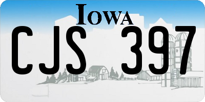 IA license plate CJS397