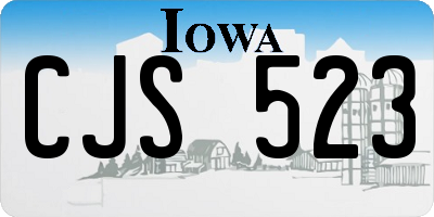 IA license plate CJS523