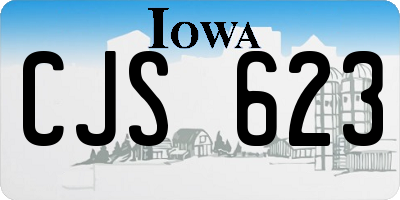 IA license plate CJS623