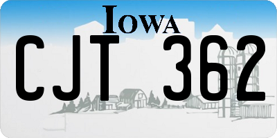 IA license plate CJT362