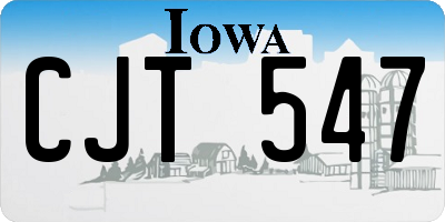 IA license plate CJT547