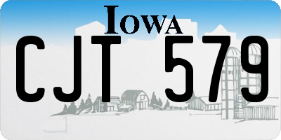 IA license plate CJT579