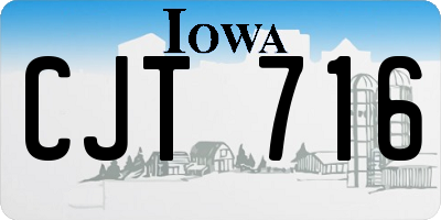 IA license plate CJT716