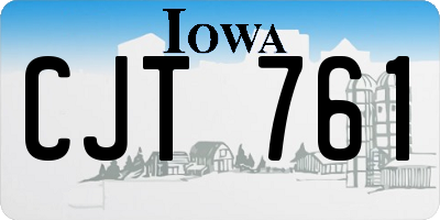 IA license plate CJT761