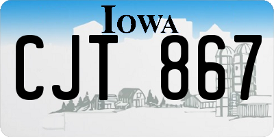 IA license plate CJT867