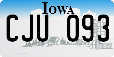 IA license plate CJU093