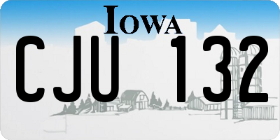 IA license plate CJU132