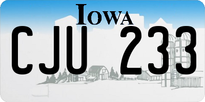 IA license plate CJU233