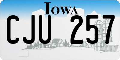 IA license plate CJU257