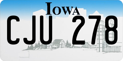 IA license plate CJU278