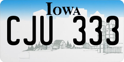 IA license plate CJU333