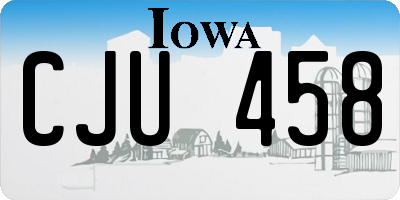 IA license plate CJU458
