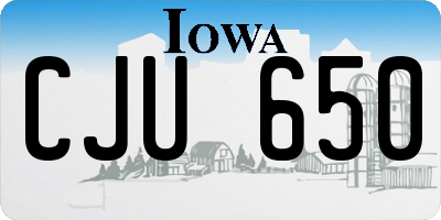 IA license plate CJU650