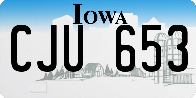 IA license plate CJU653
