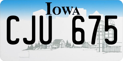 IA license plate CJU675