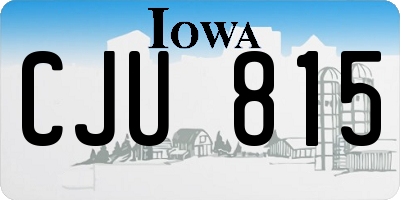 IA license plate CJU815