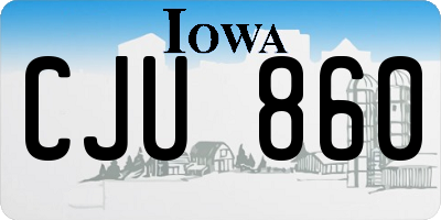IA license plate CJU860