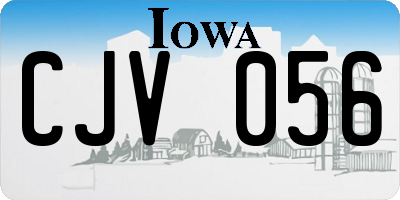 IA license plate CJV056