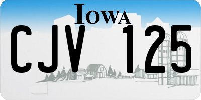 IA license plate CJV125