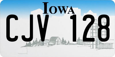 IA license plate CJV128