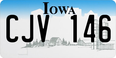 IA license plate CJV146