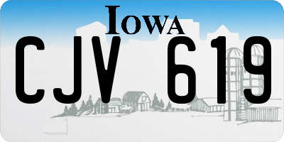 IA license plate CJV619