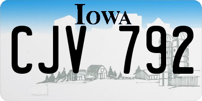 IA license plate CJV792