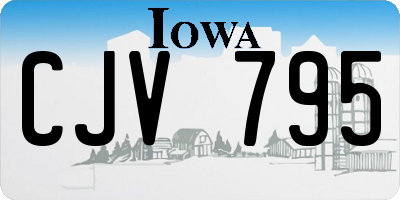 IA license plate CJV795