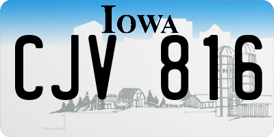 IA license plate CJV816