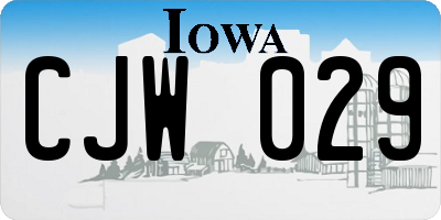 IA license plate CJW029