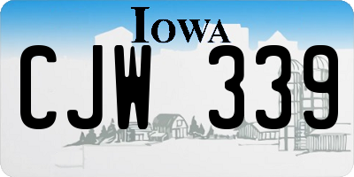 IA license plate CJW339