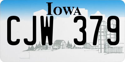 IA license plate CJW379