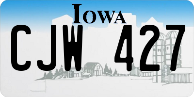 IA license plate CJW427