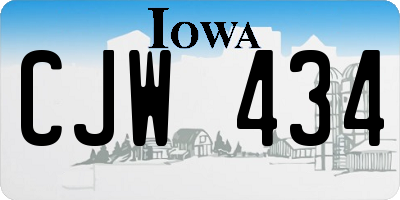 IA license plate CJW434
