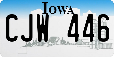 IA license plate CJW446