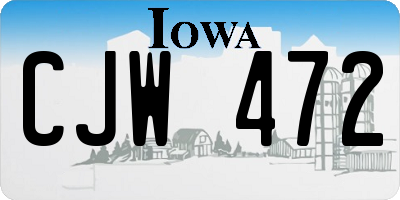 IA license plate CJW472