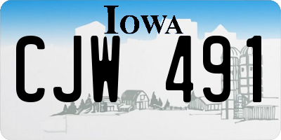 IA license plate CJW491