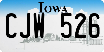 IA license plate CJW526