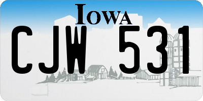 IA license plate CJW531