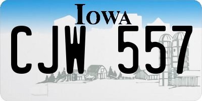 IA license plate CJW557