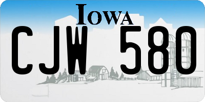IA license plate CJW580