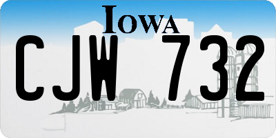 IA license plate CJW732