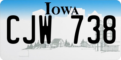 IA license plate CJW738