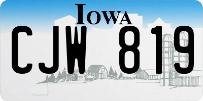 IA license plate CJW819