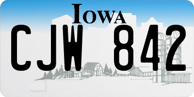 IA license plate CJW842