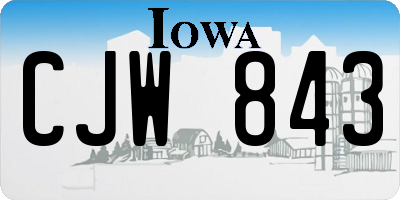IA license plate CJW843
