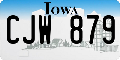 IA license plate CJW879